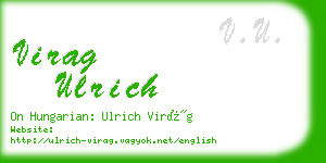 virag ulrich business card